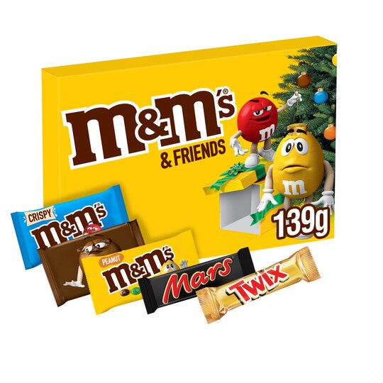 M&M's Variety Selection Box, Mars Chocolate Hamper Gift Box with M&M  Chocolate, Peanut, Crispy, Salted Caramel & Brownie