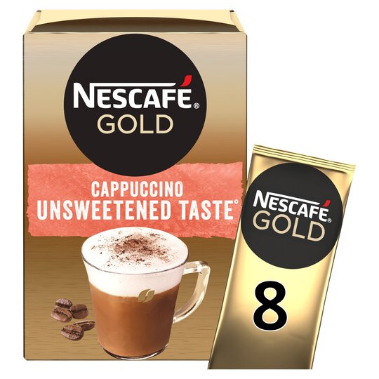 Nescafe Gold Cappuccino Unsweetened Taste Coffee 8 Sachets - 113.6g