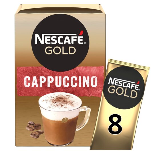 Nescafe Gold Cappuccino Instant Coffee 8 Sachets - 124g 