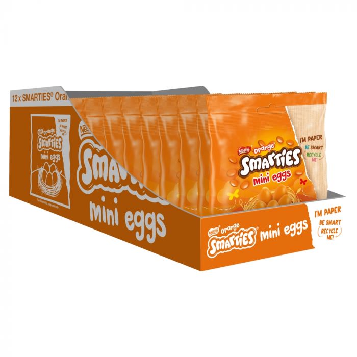 Smarties Orange Milk Chocolate Mini Eggs Pouch 80g