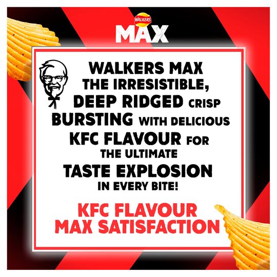 Walkers Max Kentucky Fried Chicken Crisps 6X27g