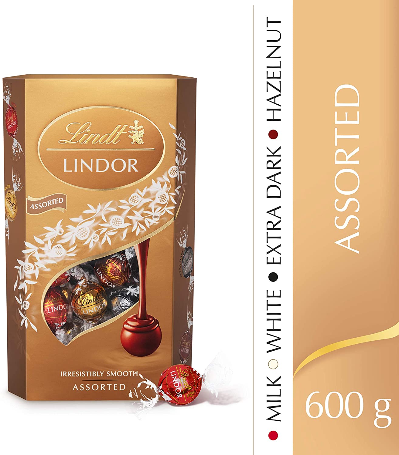 Lindt Lindor Assorted Chocolate Truffles Box - approx. 48 Balls, 600 g