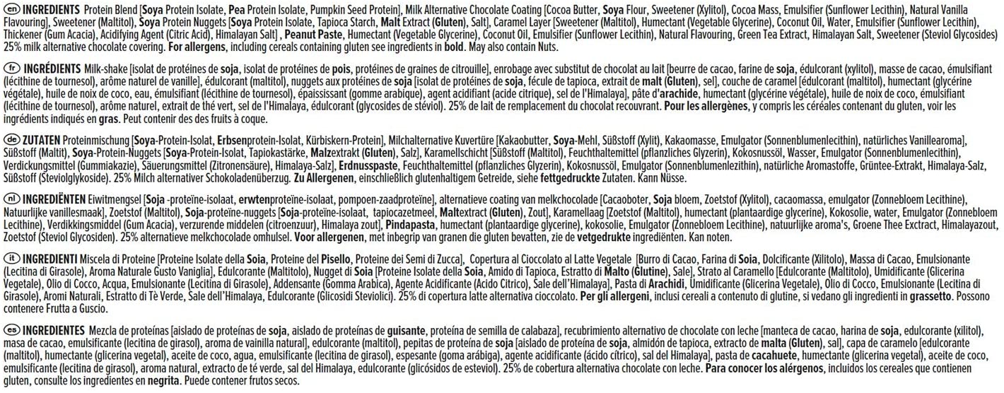 PhD Smart Bar Plant,Vegan Protein bar, Vailla Fudge - 12 Bars