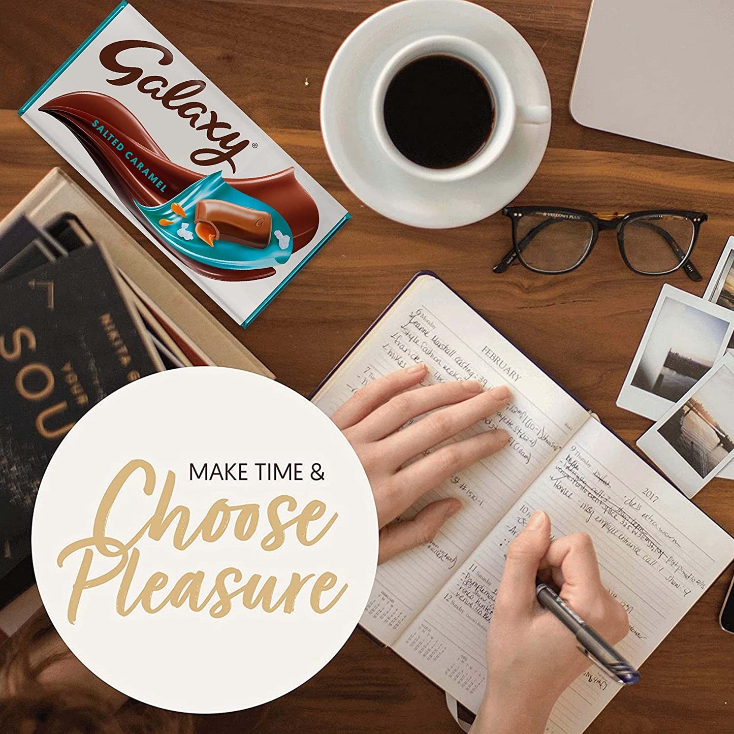 Galaxy Salted Caramel Chocolate Bar, Chocolate Gifts, Milk Chocolate, 135 g