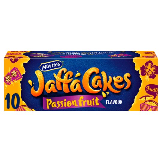 Mcvitie's Jaffa Cakes Passion Fruit Flavoured Biscuits 10 Pack