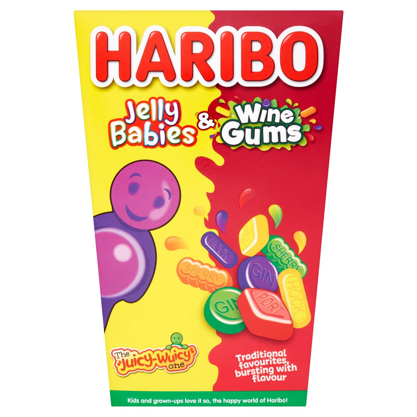 HARIBO Jelly Babies & Wine Gums Giant Gift Box 800g