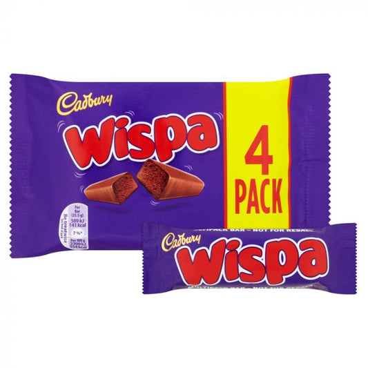 Cadbury Wispa Chocolate Bar 4 Pack 94.8g