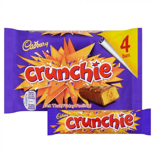 Cadbury Crunchie Chocolate Bars 4 Pack 104.4g