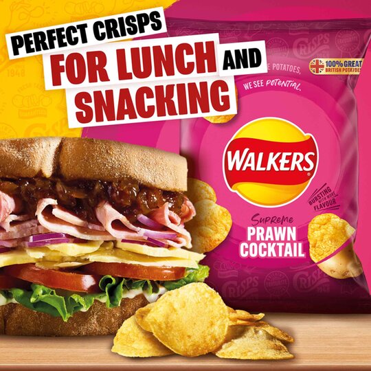 Walkers Prawn Cocktail Crisps 6X25g