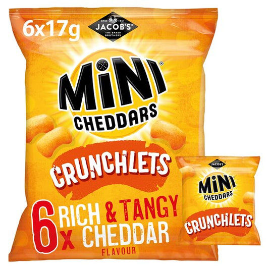 Jacobs Mini Crunchlets Tangy Cheddar 6X17g