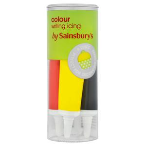 Sainsbury's Writing Icing, Colours 4x19g