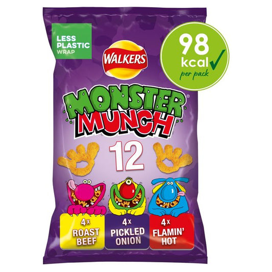 Walkers Monster Munch Variety Snacks 12 per pack