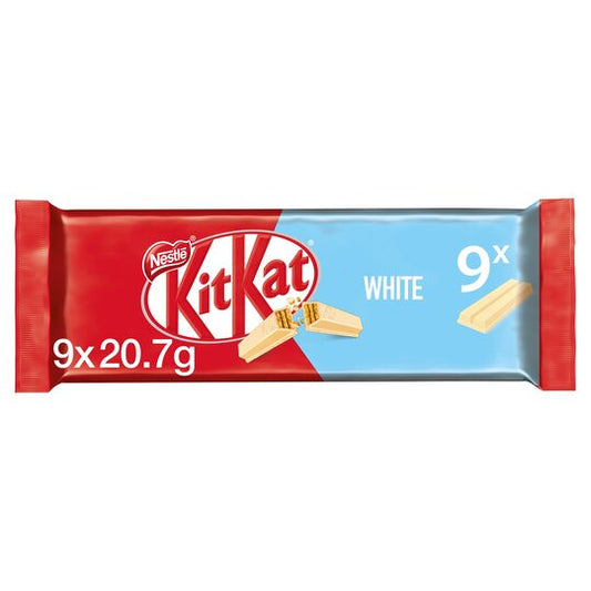 Kit Kat 2 Finger White Chocolate Wafer Bars 9 X 20.7G