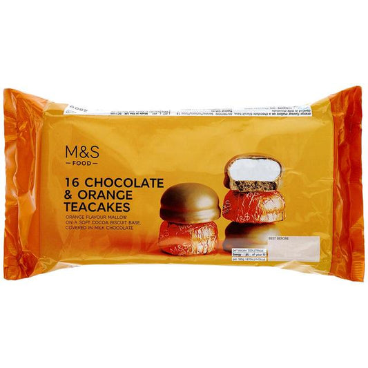 M&S Chocolate & Orange Teacakes 16 per pack