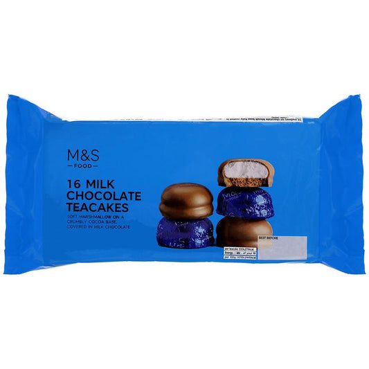 M&S Milk Chocolate Teacakes 16 per pack