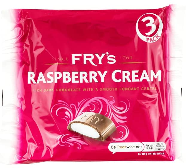 Fry's Raspberry Cream, 3 x 49g