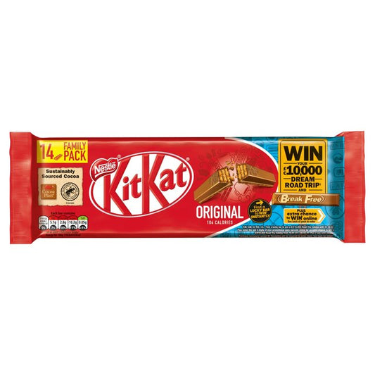 Kit Kat 2 Finger Milk Chocolate Biscuit Bar Multipack 14 Pack 289.9g