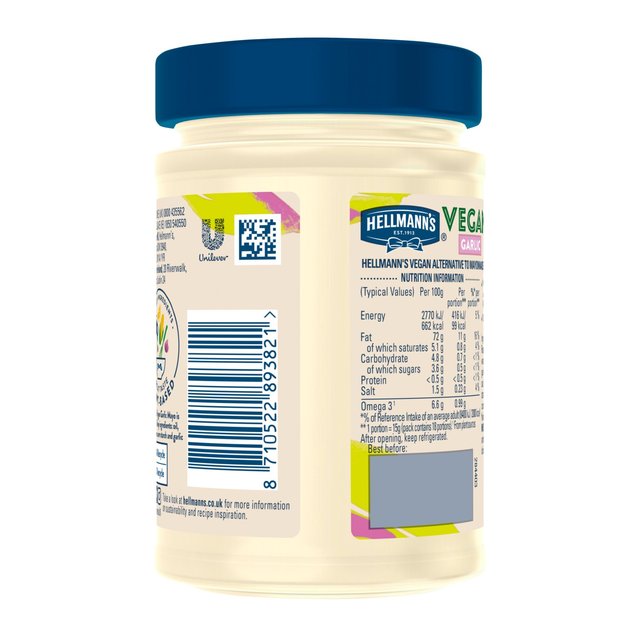 Hellmann's Vegan Garlic Mayonnaise 270g