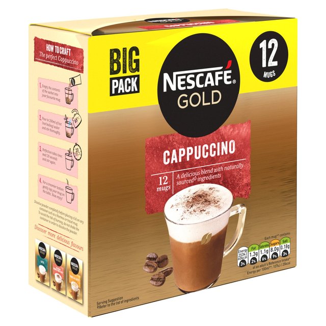 Nescafe Gold Cappuccino Sachets 12 per pack