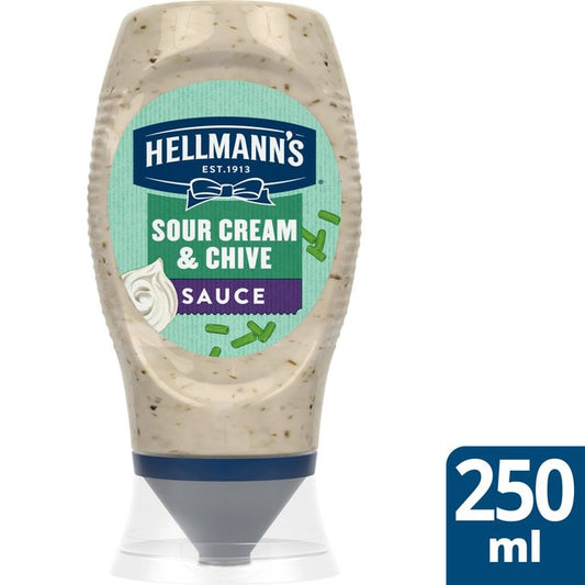 Hellmann's Sour Cream and Chive Squeezy Sauce 250ml