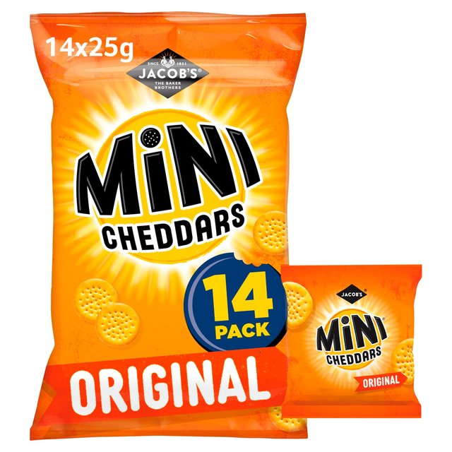 Jacobs Mini Cheddars Original Cheese Snacks 14 Pack 350g