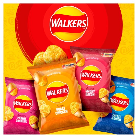 Walkers Smoky Bacon Crisps 6X25g