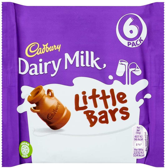 Cadbury Dairy Milk Little Bars, 6 x 18g