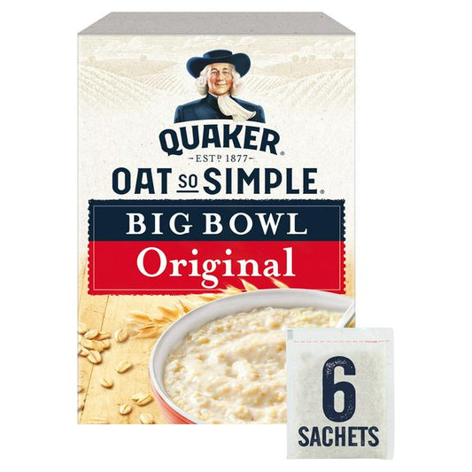 Quaker Oat So Simple Big Bowl Original, 6 x 38.5g