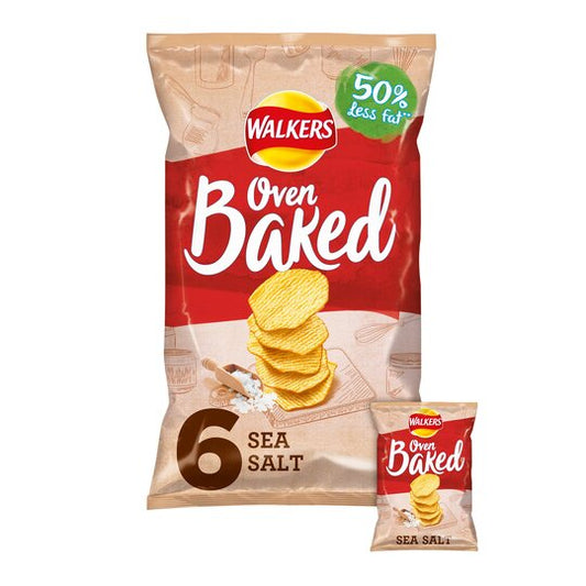 Walkers Baked Ready Salted 6X25g