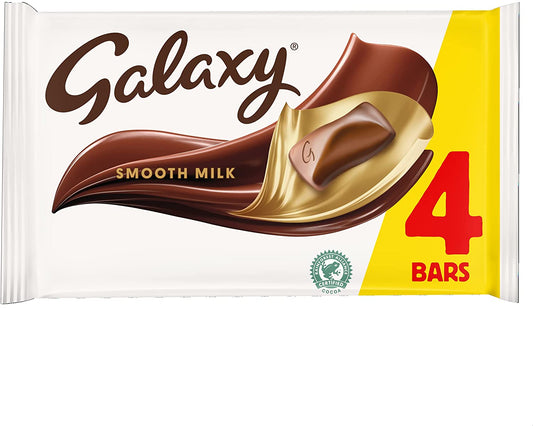 Galaxy Milk Chocolate Bars, 4 x 42g