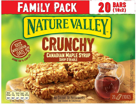 Nature Valley Crunchy Canadian Maple Syrup Family Pack Cereal Bars, 420 g