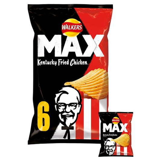 Walkers Max Kentucky Fried Chicken Crisps 6X27g