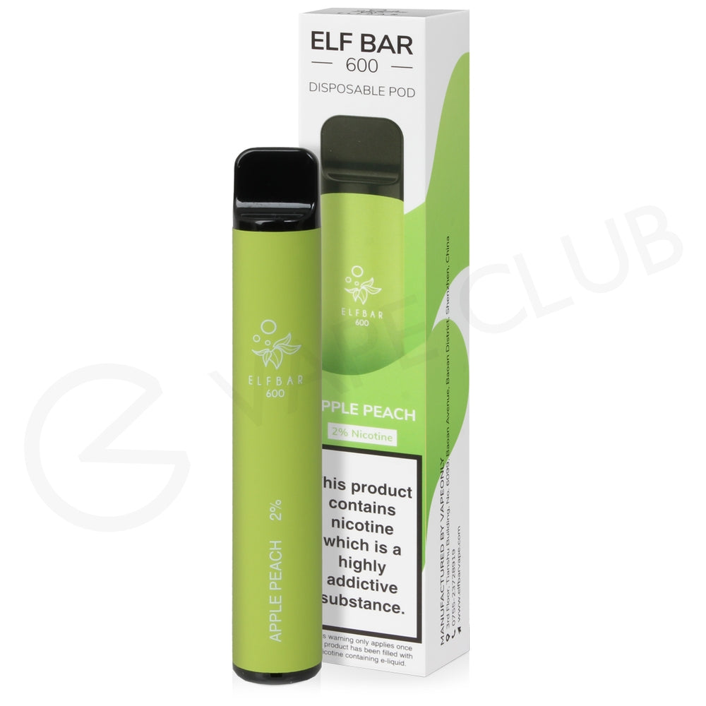 APPLE PEACH ELF BAR DISPOSABLE VAPE