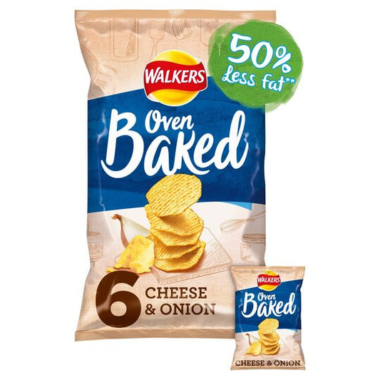 Walkers Baked Cheese & Onion 6X25g