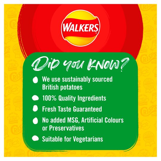 Walkers Salt & Vinegar Crisps 6X25g