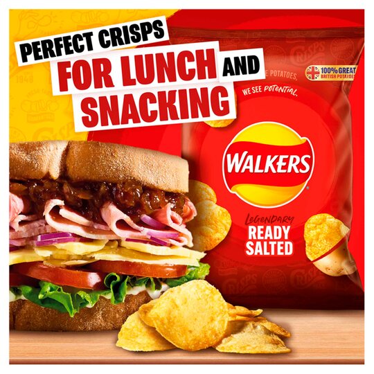 Walkers Ready Salted Crisps 6X25g