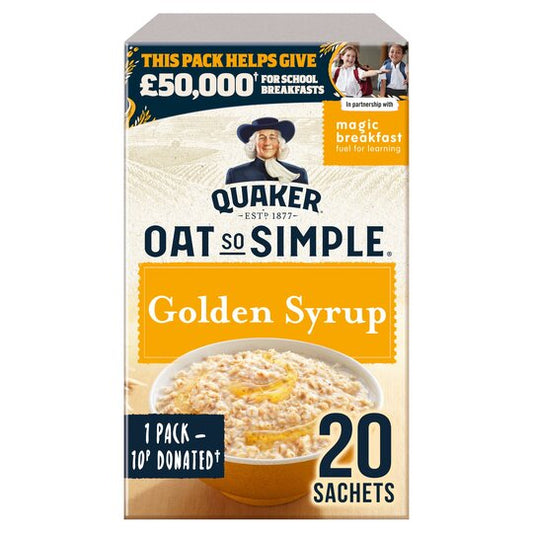 Quaker Oat So Simple 20 Golden Syrup Porridge Sachets 720G