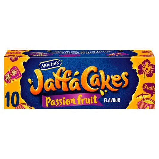 Mcvitie's Jaffa Cakes Passion Fruit Flavoured Biscuits 10 Pack