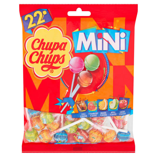 Chupa Chups 22 Assorted Flavour Mini Lollipops 132g