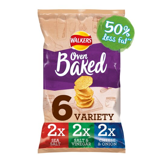 Walkers Baked Variety Crisps 6X25g