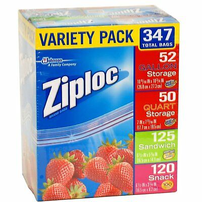 Ziploc Freezer Variety Bags, 347 Pack