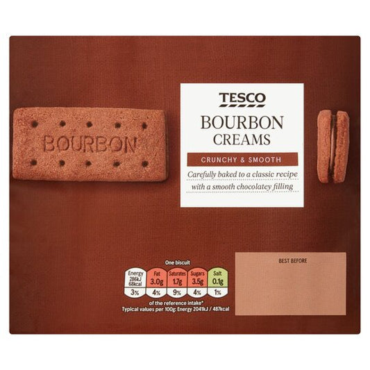 Tesco Bourbon Creams Biscuits 296G