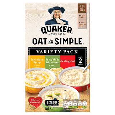 Quaker Oat So Simple Variety Porridge Sachets 9 x 33g